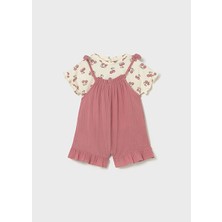 Mayoral Kız Bebek T-Shirt Tulum Takım Pembe - 01656