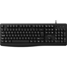  aoc kb120b-62 f tuş dizilimli usb kablolu klavye