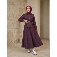 Foremia Ön Arka Pensli Etekli Takım-Bordo -