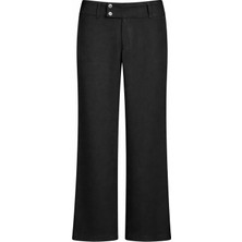 Mixray 4871 Kadın Hafif İspanyol Çan Paça Kumaş Pantolon Siyah