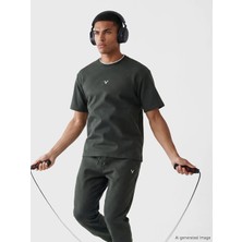 LC Waikiki Xsıde Actıve Haki Bisiklet Yaka Erkek Spor Tişört