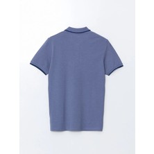 LC Waikiki Lcwaıkıkı Classic Mavi Polo Yaka Düz Pike Erkek Tişört