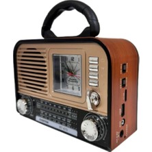 Everton Rt-670 Bluetooth Usb-Micro Sd Saatli Nostaljik Radyo
