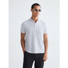 LC Waikiki Lcw Vision Siyah Hakim Yaka Çizgili Erkek Tişört