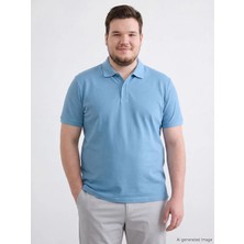 LC Waikiki Lcwaıkıkı Classic Mavi Polo Yaka Pike Erkek Tişört