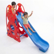 Exectus Teddy Ayıcıklı Uzun Kaydırak 180 cm 4 Basamaklı Anaokulu Tipi Oyun Parkı