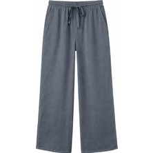 Mixray 4778 Kadın Bol Paça Palazzo Dökümlü Gabardin Pantolon Antrasit