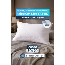 DuruClass Mikrofiber Yastık Silikon Elyaf Otel Tipi 1000Gr Silikon Elyaf Dolgulu Destek 50x70