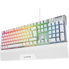  rampage carbon beyaz rgb q gaming oyuncu kablolu klavye bilek destekli red switch