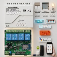 Onoffsmart Tuya 4 Kanal Wi-Fi+Rf Kepenk Panjur Aydınlatma Için Kuru Kontak Anahtar Role