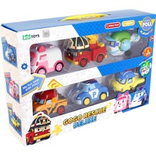 Pileli Store Polı ZR-914 Robocar Poli Gogo Rescue Deluxe 6 Lı Set -
