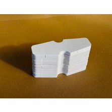 Orbak Kağıtçılık Bristol Beyaz Takı Sergi Kartı | 12,2×5,3 cm Küpe Kolye Bileklik Kartı 25 Adet