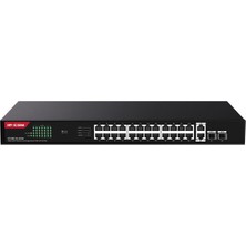 Ip-Com G1128P-24-410W 24 Port Gıgabıt +2xgb RJ45/SFP Uplınk 370W Poe Rackmount Swıtch