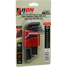 Magicool Hon ( 9pcs ) ( Siyah ) ( Kısa  Düz ) ( 120MM ) Alyan ( Allen ) Anahtar Takımı ( BRKT-702279 )*30