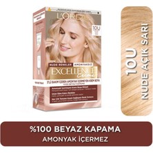 L'Oréal Paris 4 Adet L Oréal Paris Excellence Creme Nude Renkler Saç Boyası - 10U Nude Açık Sarı