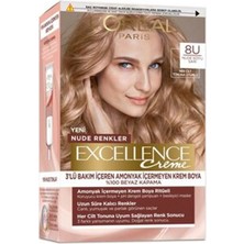 L'Oréal Paris 3 Adet L Oréal Paris Excellence Creme Nude Renkler Saç Boyası - 8u Nude Koyu Sarı