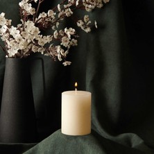 Kpm Dekoratif Giz Mum - Beyaz - 6x8 cm