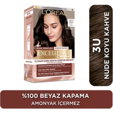 L'Oréal Paris 1 Adet L Oréal Paris Excellence Creme Nude Renkler Saç Boyası - 3u Nude Koyu Kahve