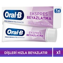 1 Adet Oral-B Pro-3dw Advenced Ekspres Beyazlatıcı Parlak Beyaz 75ML