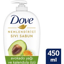 1 Adet Dove Nemlendirici Sıvı Sabun Avokado Yağı ve Kalendula Özü 450 ml