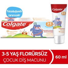 2 Adet Colgate 3-5 Yaş Portakal Aromalı Florürsüz Çocuk Diş Macunu 60 ml