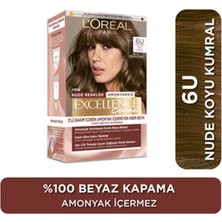 L'Oréal Paris 2 Adet L Oréal Paris Excellence Creme Nude Renkler Saç Boyası - 6u Nude Koyu Kumral