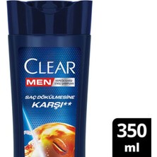 1 Adet Clear Men Kepeğe Karşı Etkili Şampuan Saç Dökülmesine Karşı Kahve Çekirdeği Özü 350 ml