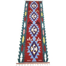 Zehra Abla Halı Yeni El Dokuma Otantik Pınarbaşı Kayseri Yün Mini Yolluk Kilim 7192