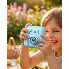 Hobilinka Çocuk Kamera Anında Baskı Özellikli 4 Rulo Kağıt ve 5 Kalem Hediyeli