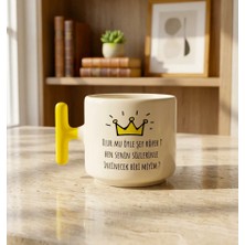 Tanem Olurmu Öyle Şey Köpek Tasarımlı - T Kulp Kupa