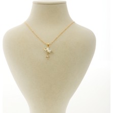 Lavinia Butik Collection Zirkon Altın Renk Kadın Kolye