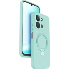 Senka Mey Ithalat® Redmi 15C 4g Regal Magsafe Standlı Kapak - Su Yeşili