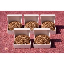 Orbak Kağıtçılık Beyaz Karton Takı Kutusu + Kraft Kırpık Kağıt – Kapaklı Kolye Bileklik Kutusu 5 Adet 9,5x9,5 x 2 cm