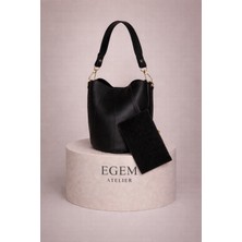 Egem Atelier Şık Suni Deri El ve Omuz Çantası | Ayarlanabilir Askı, Cüzdanlı Minimal Tasarım