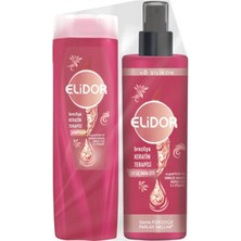 2 Adet Elidor Brezilya Keratin Terapisi Şampuan 200ML + Saç Bakım Sütü 200ML