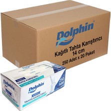Dolphin Kağıtlı Tahta Karıştırıcı 14CM 250 Adet x 20 Paket