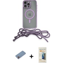 Cepte Toptan iPhone 13 Pro Max Eksen Özel Seri - Siyah 6d Mat Seramik Hayalet Nano Ekran Koruyucu + Pembe Shine Kamera Lens Koruma Cam