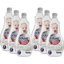 Viking Konsantre Çamaşır Yumuşatıcı 'Sensitive' 1440 ml x 6 Amber Kokulu 60 Yıkama İçin Etkili