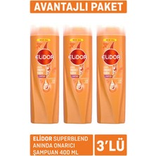 3 Adet Elidor Superblend Anında Onarıcı Şampuan 3 x 400ML