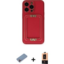 Cepte Toptan iPhone 13 Pro Max Kozmos Minimal Prime - Şeffaf Maxco Cam Ekran Koruyucu + Pembe Shine Kamera Lens Koruma Cam