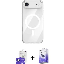 Cepte Toptan iPhone 17 Air Kutup Klasik Serisi - Siyah Bilvis 5in1 5d Magic Hayalet Cam Ekran Koruyucu + Siyah Bilvis Titan Kamera Lens