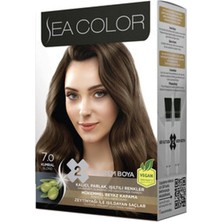 5 Adet Sea Color Saç Boyası Seti Boya 7.0 Kumral 185 ml
