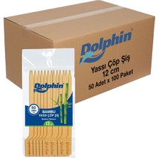 Dolphin Yassı Çöp Şiş 12CM 50 Adet x 100 Paket