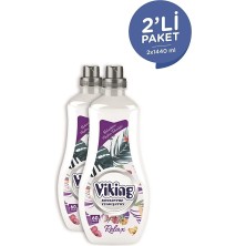 Viking Konsantre Çamaşır Yumuşatıcısı Relax 1440 ml Amber Kokusuyla 60 Yıkama İçin Ekonomik Paket