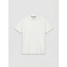 LC Waikiki Lcw Kids Ekru Polo Yaka Erkek Çocuk Tişört
