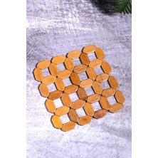 Porselen Diyarı Bambu 18 cm Kare Çaydanlık Altlığı Tencere Altlığı
