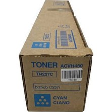 Konica Minolta Tn-227C Cyan Mavi Orjinal Fotokopi Makinası Toneri Bizhup C257İ 24.000 Sayfa Kapasiteli