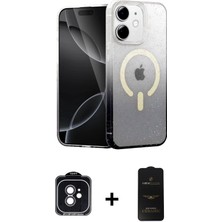 Cepte Toptan iPhone 11 Eksen Minimal Özel Seri - Siyah 6d Antistatik Mat Seramik Hayalet Nano Ekran Koruyucu + Siyah Pvd Metal Kamera Lens
