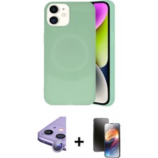 Cepte Toptan iPhone 11 Ufuk Serisi - Siyah 3D Antistatik Mat Seramik Nano Ekran Koruyucu + Mor Raze Metal Kamera Lens