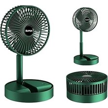 Uravas Store Şarjlı Taşınabilir Fan Katlanır Teleskopik USB Fanı Ev Ofis Masaüstü Sessiz Fan